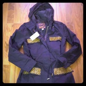 MICHAEL Michael Kors Navy Blue Studded Jacket, S